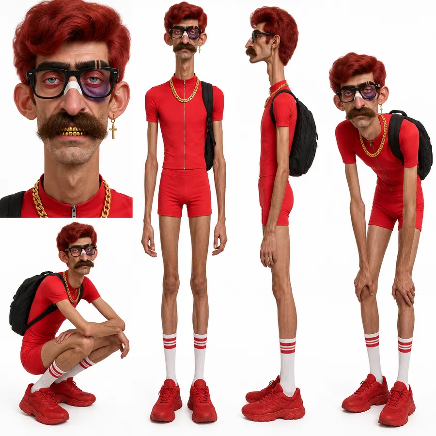 Ficha de personagem criada no Estúdio de Influencer do Corty